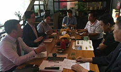 日本荏原食品公司駐上海分公司的代表來訪十秒到總部博多